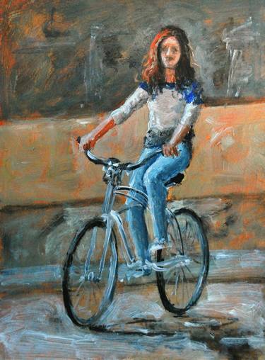 Original Art Deco Bicycle Paintings by vishalandra m dakur