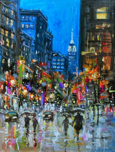 Print of Abstract Expressionism Cities Paintings by vishalandra m dakur