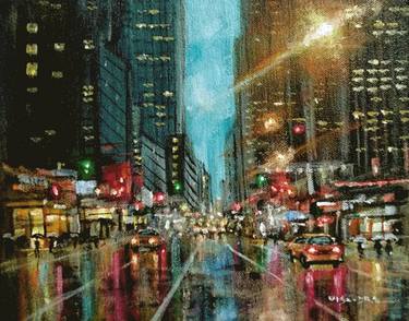 New York in rainy nights thumb