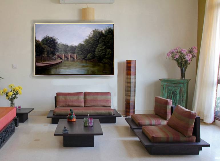 Original Realism Landscape Painting by Vishalandra M Dakur