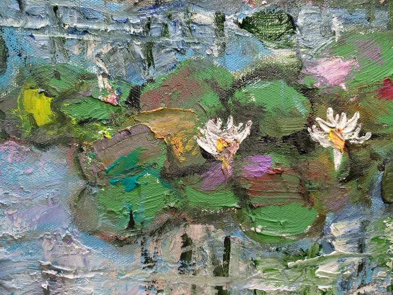 Original Impressionism Floral Painting by vishalandra m dakur