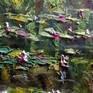 Monet water lilies, oil painting in impressionistic style