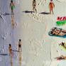 Beach series oil painting on panel in textural style