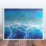 Ocean Waves painting in abstract style in acrylics