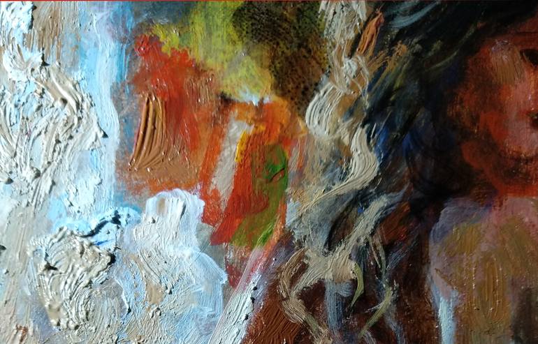 Original Abstract Expressionism Nude Painting by vishalandra m dakur