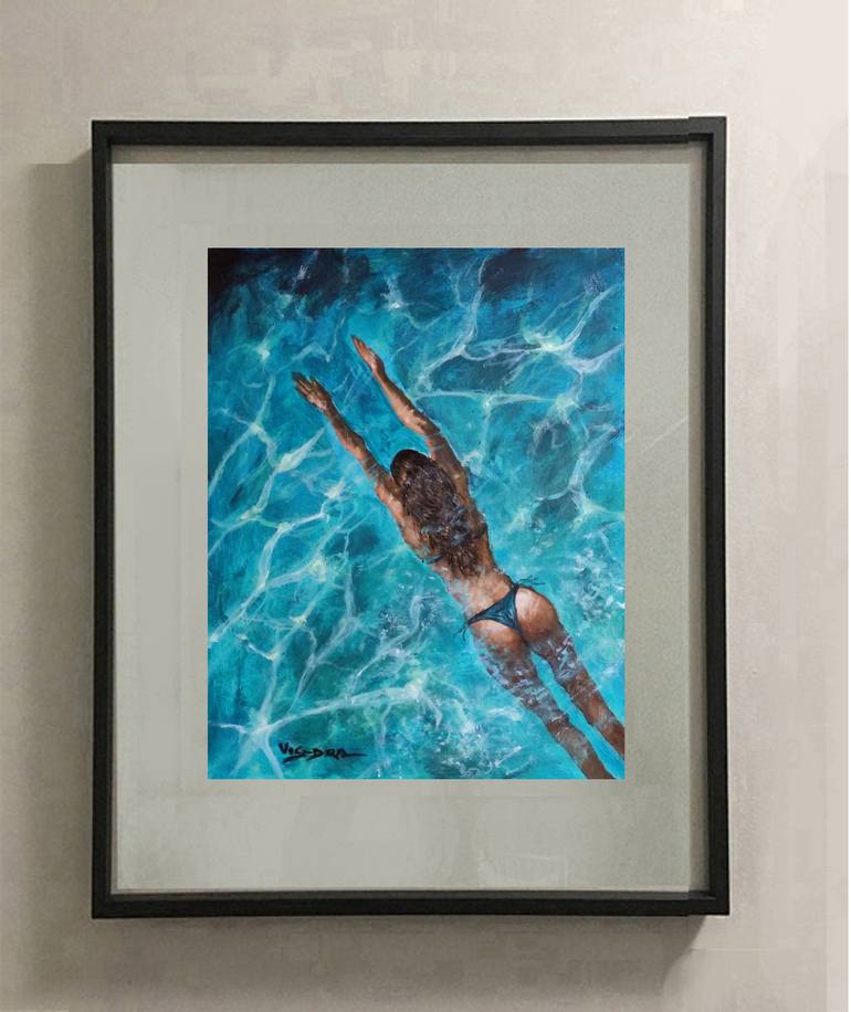 Original Figurative Water Painting by vishalandra m dakur