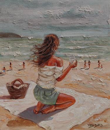 Original Expressionism Beach Paintings by vishalandra m dakur