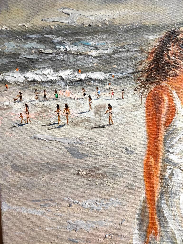 Original Beach Painting by vishalandra m dakur