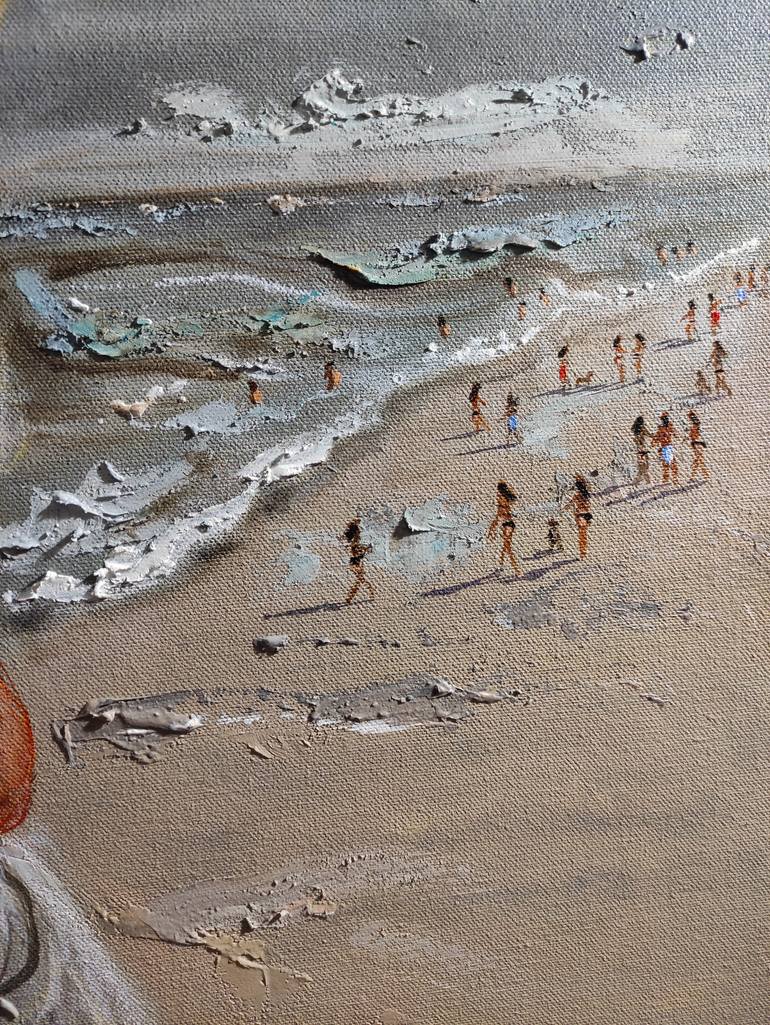 Original Expressionism Beach Painting by Vishalandra M Dakur