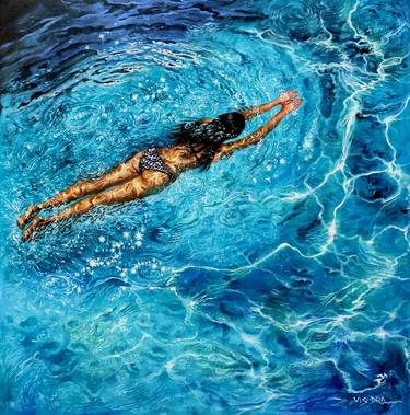 Original Figurative Beach Paintings by vishalandra m dakur