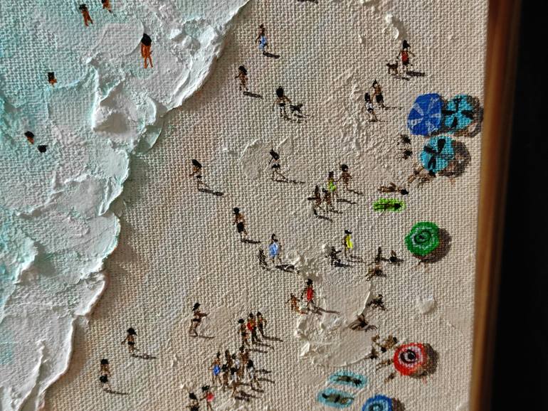 Original Abstract Expressionism Beach Painting by Vishalandra M Dakur