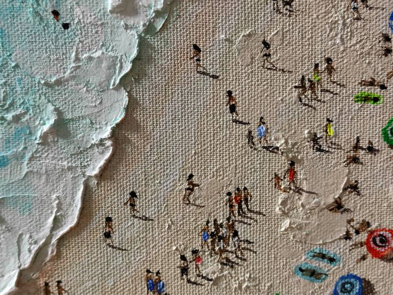 Original Abstract Expressionism Beach Painting by Vishalandra M Dakur