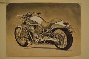 Print of Photorealism Motorcycle Drawings by KAMAL PAL