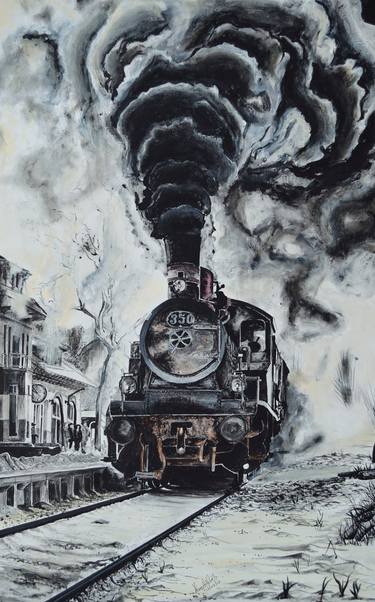 Print of Train Paintings by KAMAL PAL