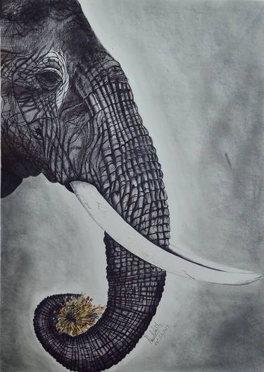 Print of Conceptual Animal Paintings by KAMAL PAL