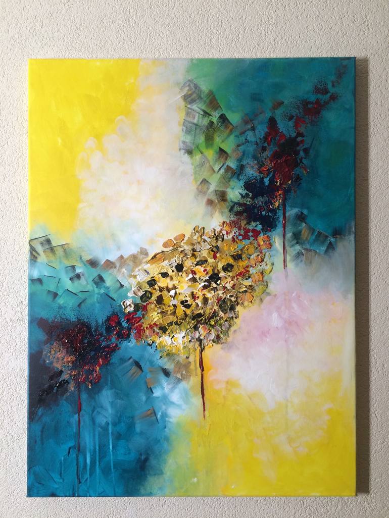 Original Abstract Expressionism Abstract Painting by Mo Tuncay