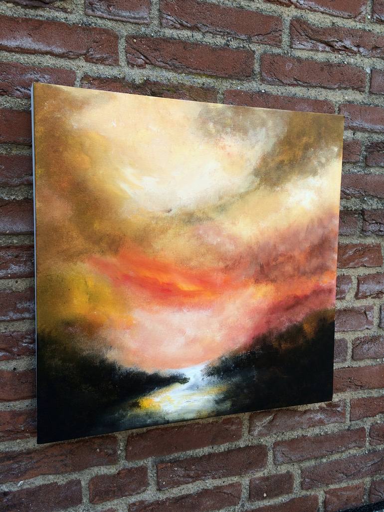 Original Abstract Landscape Painting by Mo Tuncay