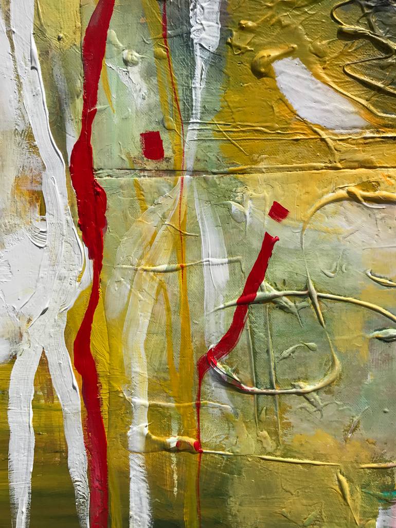 Original Art Deco Abstract Painting by Mo Tuncay