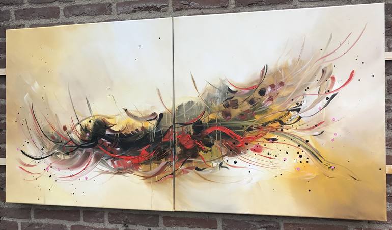 Original Abstract Expressionism Abstract Painting by Mo Tuncay