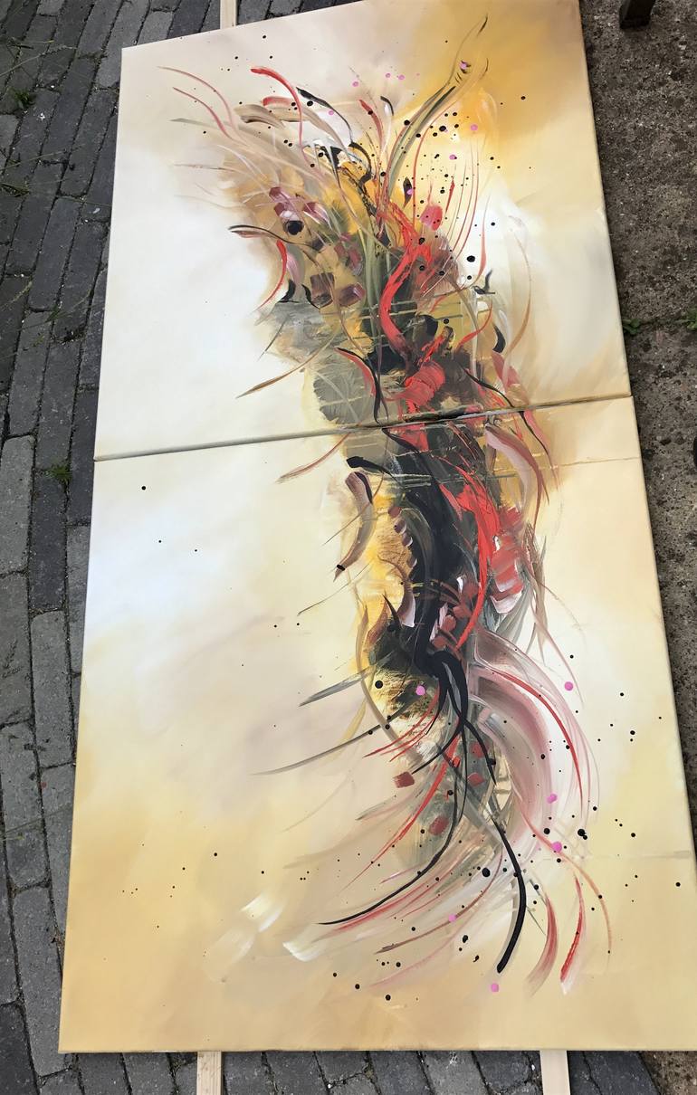 Original Abstract Expressionism Abstract Painting by Mo Tuncay