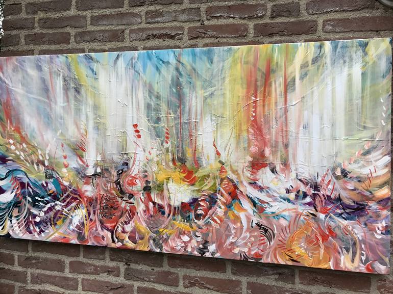 Original Abstract Expressionism Abstract Painting by Mo Tuncay