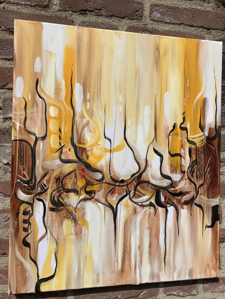 Original Abstract Expressionism Abstract Painting by Mo Tuncay