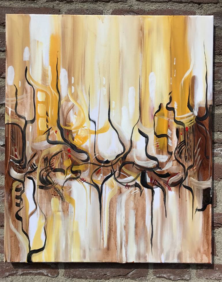 Original Abstract Expressionism Abstract Painting by Mo Tuncay