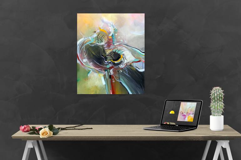 Original Abstract Expressionism Abstract Painting by Mo Tuncay