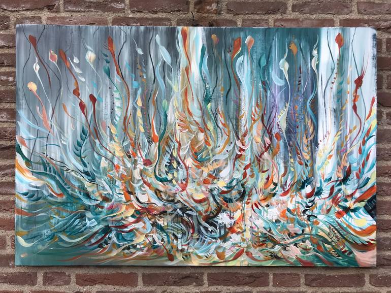 Original Abstract Painting by Mo Tuncay