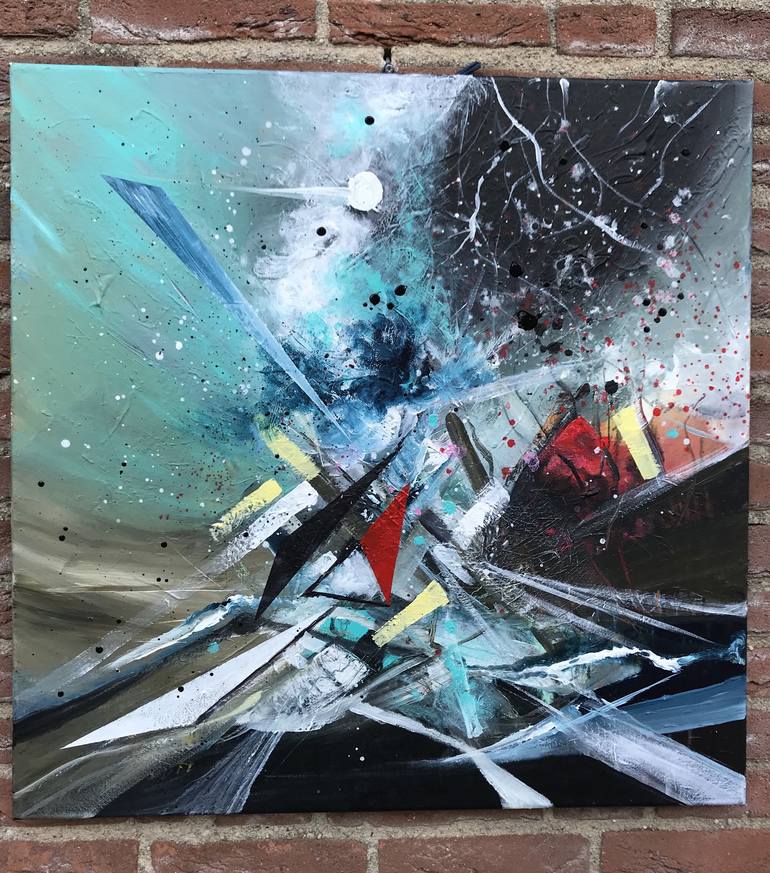 Original Abstract Expressionism Abstract Painting by Mo Tuncay