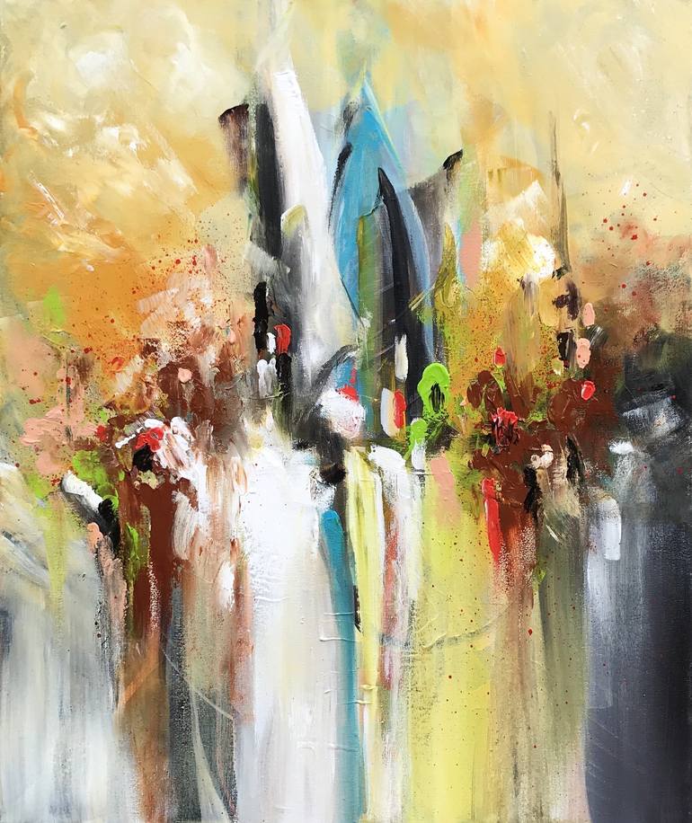 Original Abstract Expressionism Abstract Painting by Mo Tuncay