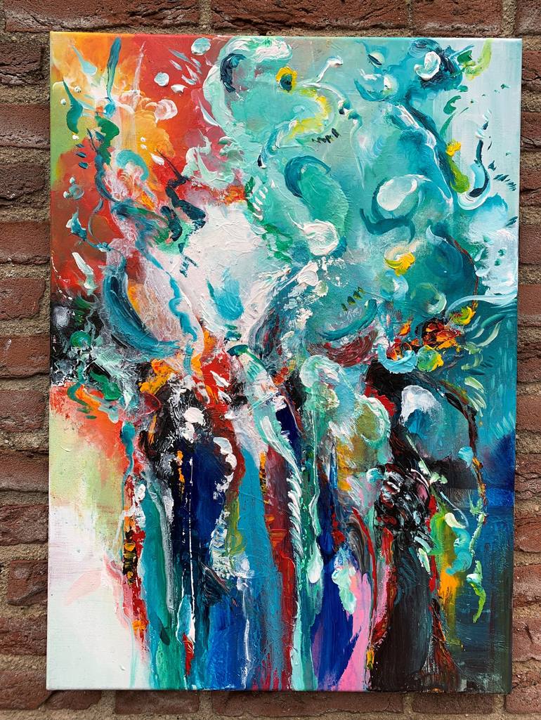 Original Abstract Painting by Mo Tuncay