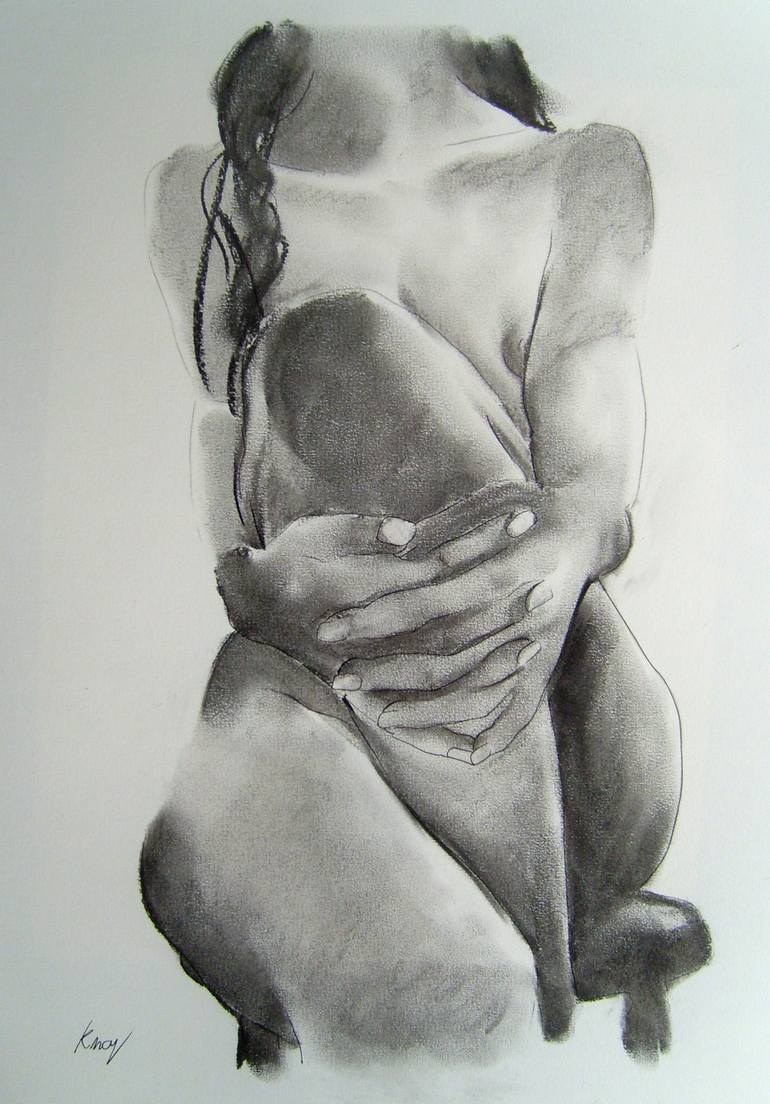 charcoal nude art