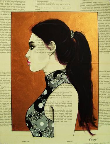 Print of Art Deco Portrait Paintings by kevin may