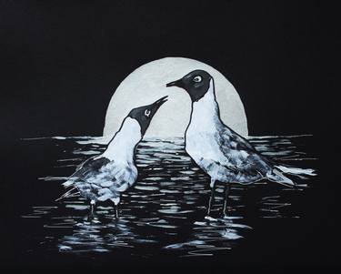 Original Art Deco Animal Paintings by kevin may