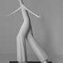The runner represent a man going towards the future.
White ceramic with marble base, limited edition of nine signed and numbered.