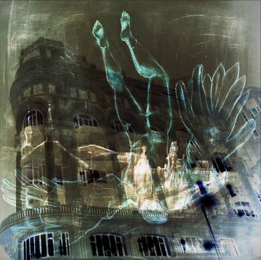 Original Abstract Expressionism Cities Mixed Media by Cristina Migliorini-Busato