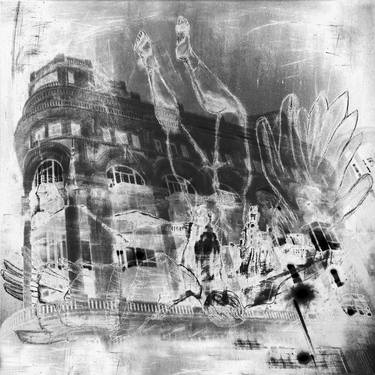 Original Black & White Cities Mixed Media by Cristina Migliorini-Busato