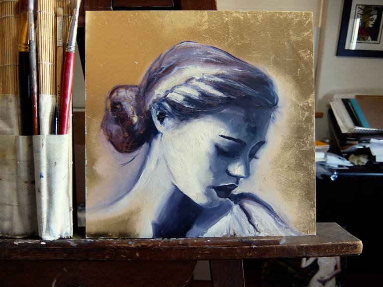 Original Expressionism Women Painting by Beatris Burgoin