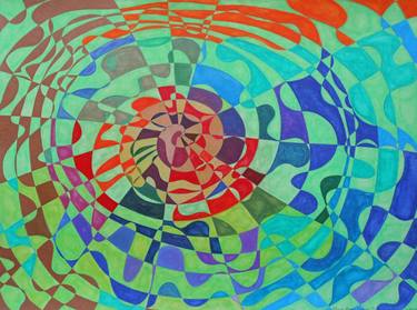 Original Abstract Geometric Paintings by Laura Joan Levine