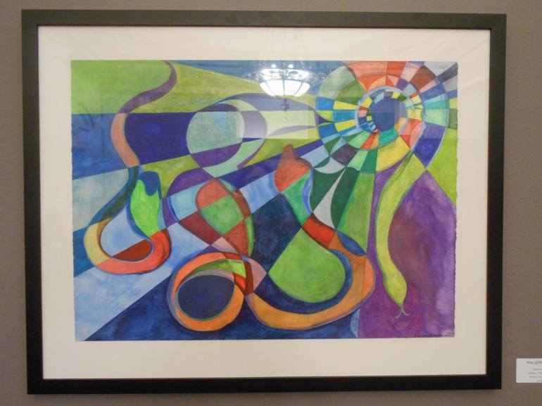 Original Abstract Geometric Painting by Laura Joan Levine
