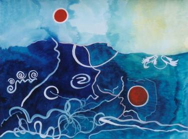 Print of Expressionism Seascape Paintings by Laura Joan Levine
