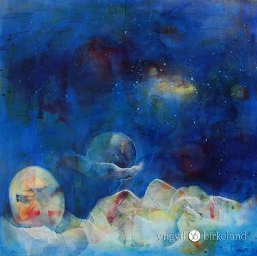 Original Outer Space Painting by Yngvil Birkeland