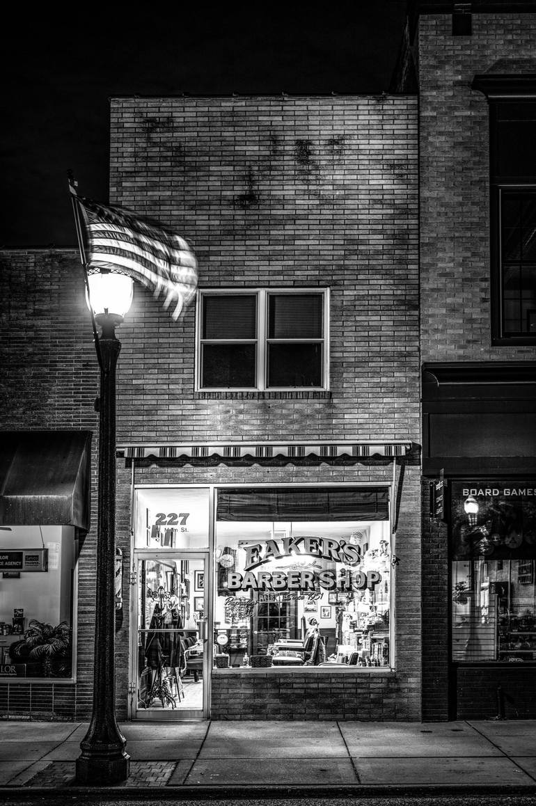 Eaker's Family Barber Shop - Edwardsville, Illinois - Print