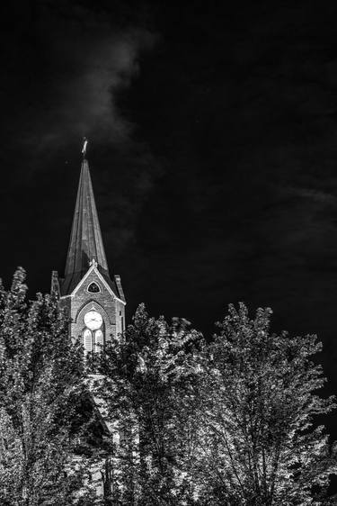 St. Boniface Church Steeple Above the Trees - Illinois thumb