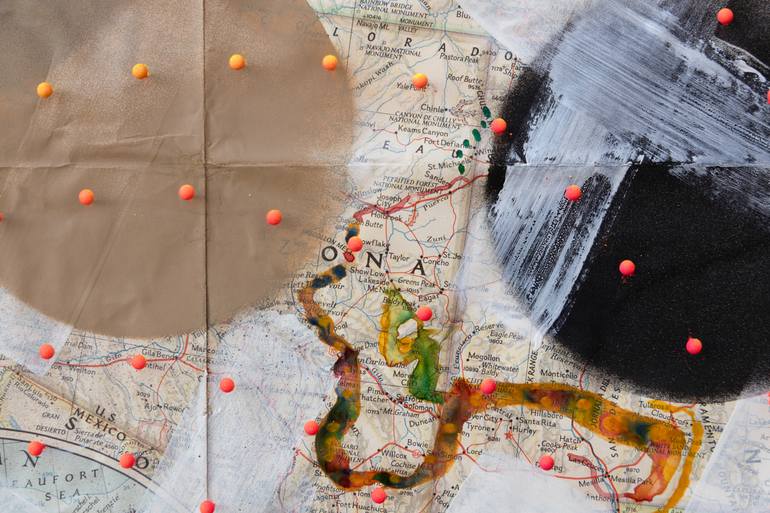 Original Abstract Travel Mixed Media by Steve Hartman