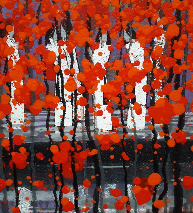 Original Art Deco Landscape Painting by Xuan Khanh Nguyen