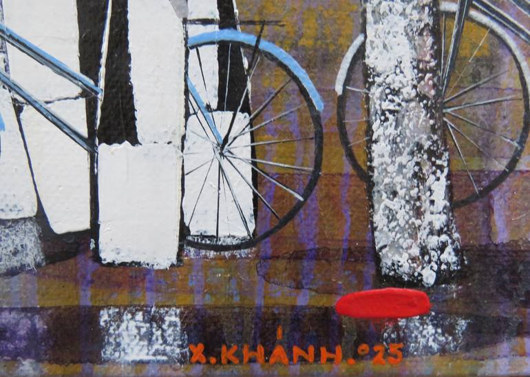 Original Art Deco Landscape Painting by Xuan Khanh Nguyen