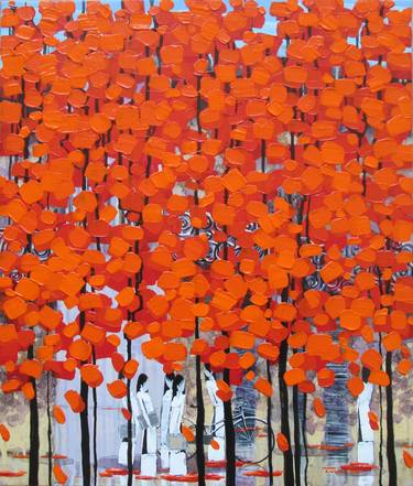 Saatchi Art Artist xuan khanh nguyen; Painting, “Red Trees” #art
