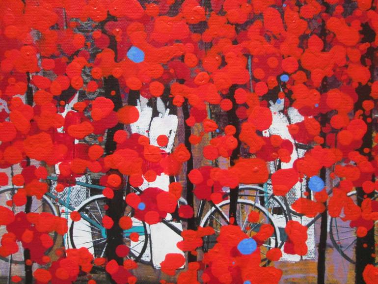 Original Art Deco Landscape Painting by Xuan Khanh Nguyen